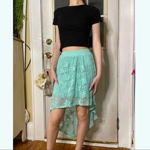 Charlotte Russe Mint Hi-Low Skirt